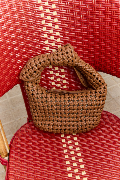 BRAIDED LEATHER KNOT BAG