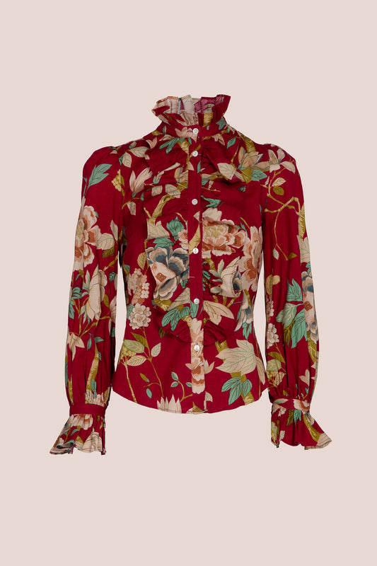 CAMISA VOLANTES FLORES