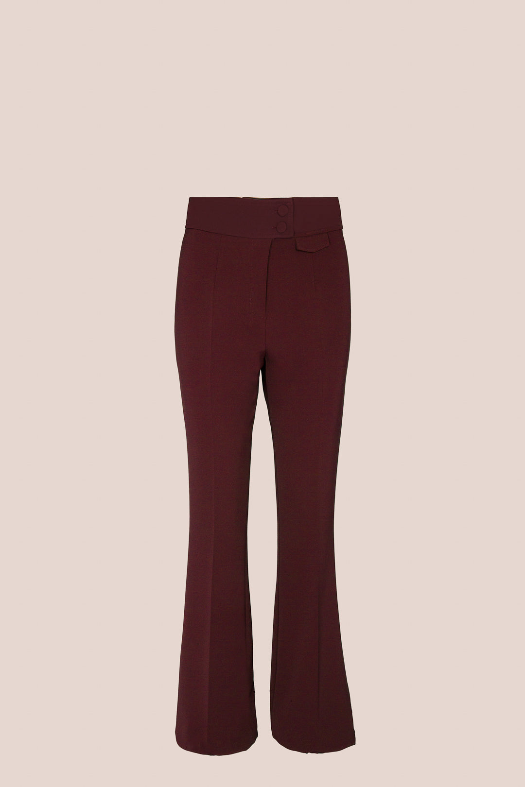 Flared burgundy trousers Philippa 1970