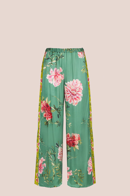 GREEN FLOWER PANTS