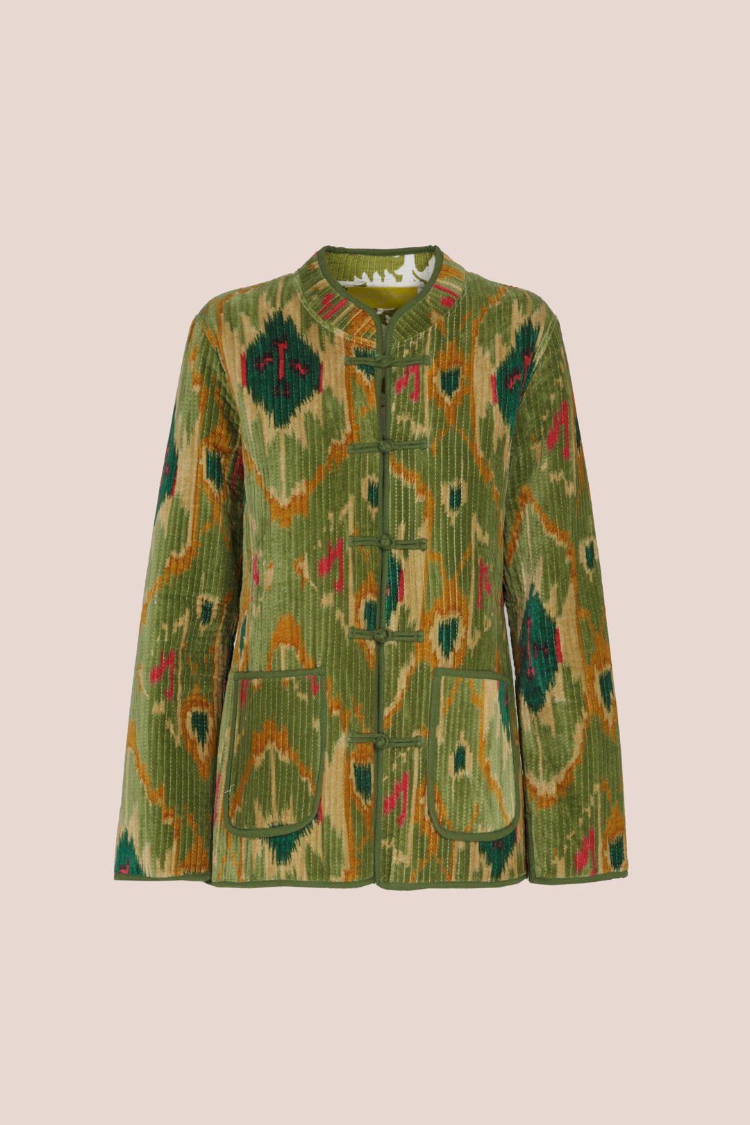 GREEN VELVET IKAT JACKET 