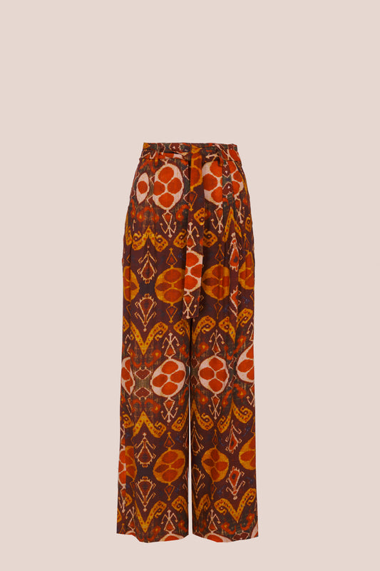 IKAT PLEATED PANTS