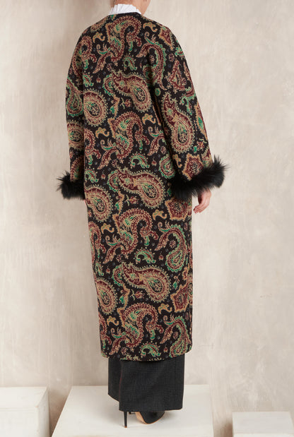 PAISLEY BLACK COAT